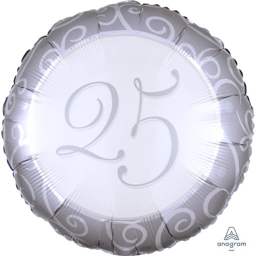 Picture of SILVER 25TH ANNIVERSARY FOIL BALLOON 17INCH